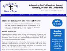 Tablet Screenshot of kingdomlifehouseofprayer.org